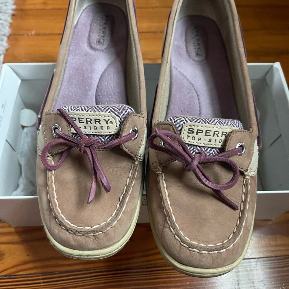 Sperry Women's Angelfish Brown and Purple Loafers